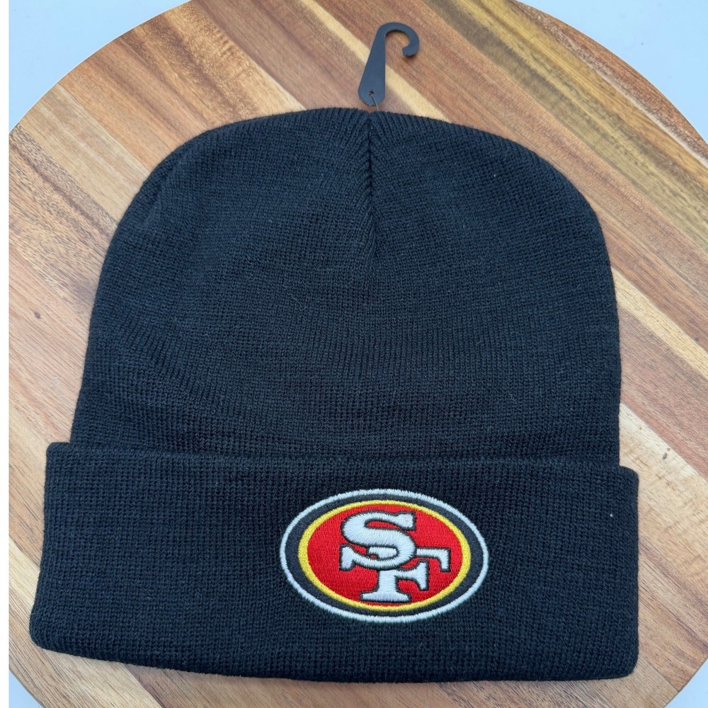 San Francisco 49ers Beanie Black Knit Cuffed Embroidered Logo Watch Cap NFL 2169
